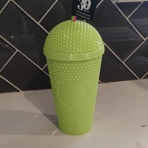 Starbucks Neon Green Textured Tumbler